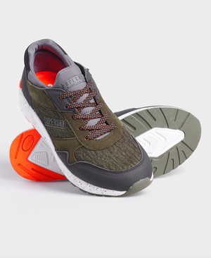 Superdry Street Runner Férfi Cipő Fekete/Khaki | UNESO8376